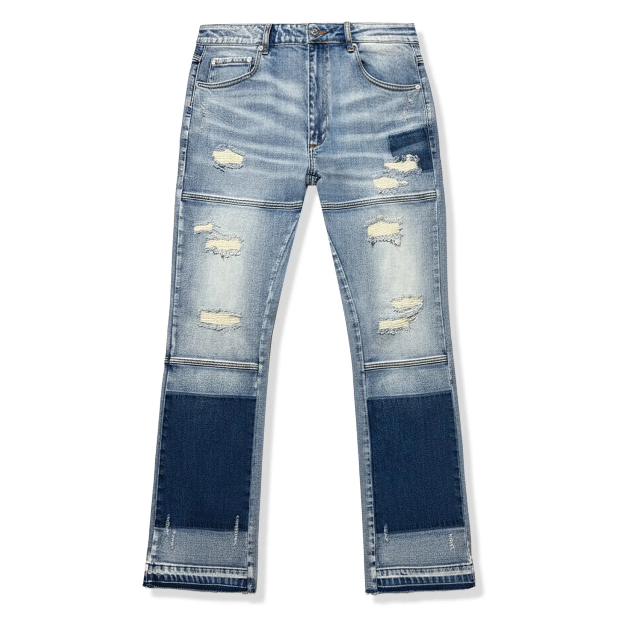 Front View of Légende Paris Classico Washed Blue Jeans LPPNT073